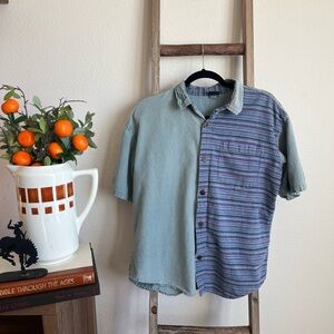 Stylish Two-Tone Men's Casual Shirt
